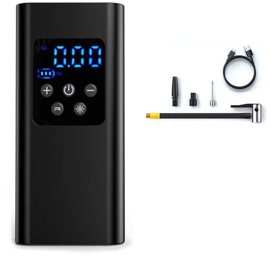 Elektrisk cykelpump, 150PSI, 6000mAh batterikompressor, bärbar