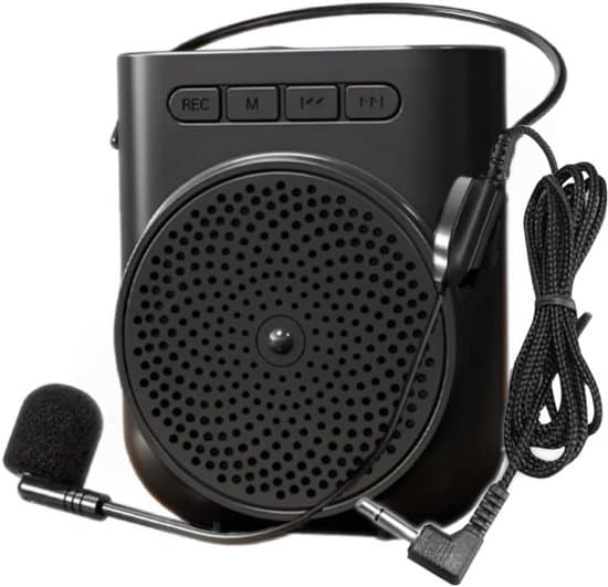 Bærbar minihøjttaler med mikrofon - Bluetooth - Sort