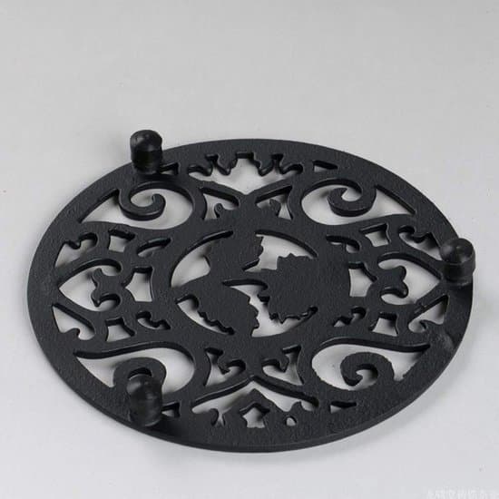 Støbejerns bordskåner - holdbar - sort - 13,5 cm