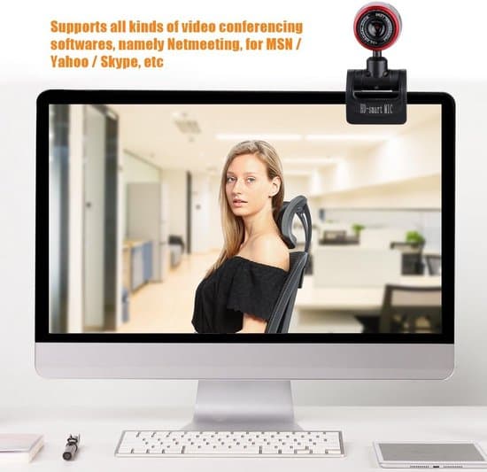 USB-webcam med mikrofon - HD-webcam med 360° rotation og autofokus