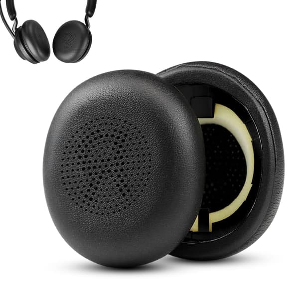 Erstatningsørekopper til Jabra ELITE 45H kompatibel med Evolve2 65 65MS 65UC MS UC Evolve2 40 40UC 40MS USB Elite 45h 1 par sort med klips