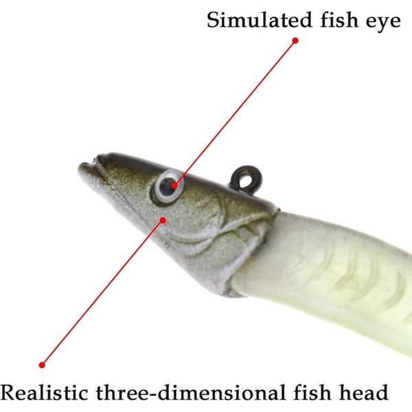 Fiskemadding, 5 plastikmaddingsæt, 10 cm