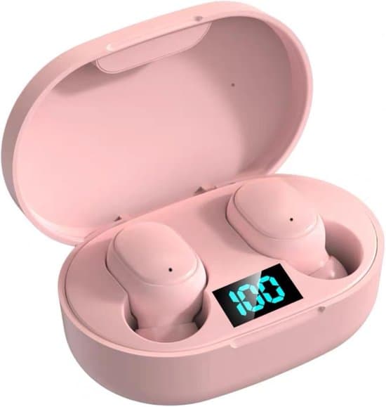 Trådlösa in-ear hörlurar - Bluetooth - Rosa