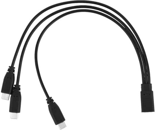 USB-C Splitter - 3-i-1 opladning og dataoverførsel - 32 cm lang
