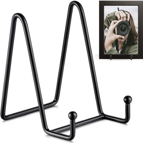 5-pak 3-tommer mini sorte metalplade- og fotodisplaystativer