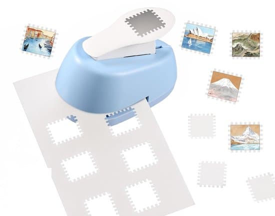 Solfjäderformad stanshål – rektangulär med spak – lämplig för scrapbooking och hantverk – blå