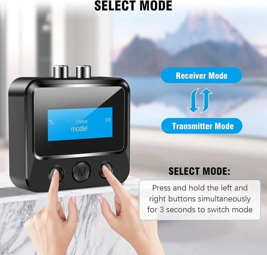 Bluetooth 5.3 modtager/sender, trådløs lydadapter, 2-i-1