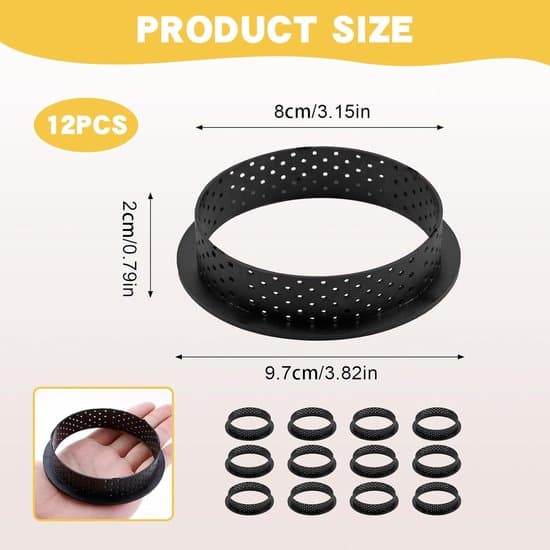 12-delt rund kageform - 9,7x2cm - Nylon - Sort