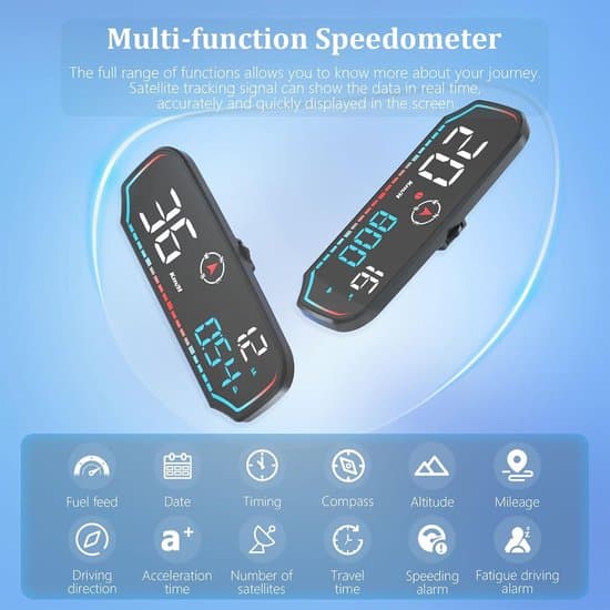 GPS speedometer, digital MPH-display, head-up display til alle køretøjer