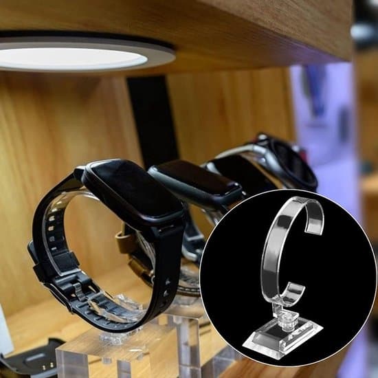10-pack transparenta C-formade displayställ för klockor och armband