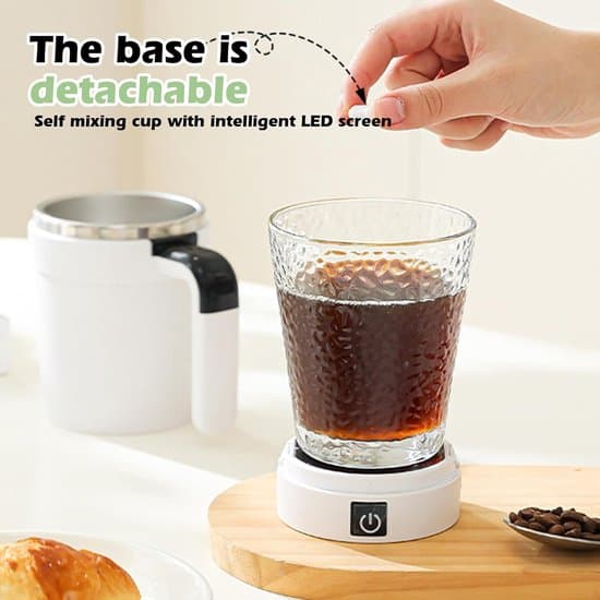 Selvrørende kaffekrus – Magnetisk, USB genopladeligt, til te og kaffe