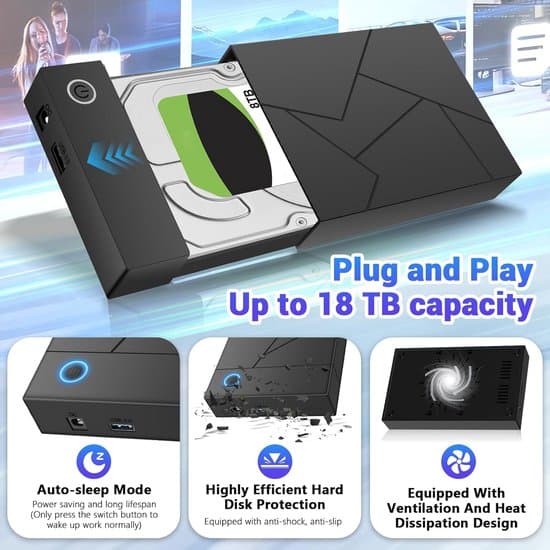 HDD dockingstation USB 3.0 til 2,5 og 3,5 tommer SATA HDD SSD