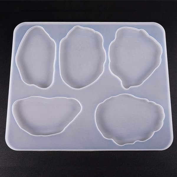 Resin Coasterforme, Silikoneforme til Resin Støbning, DIY Krystal Epoxyforme, Agat Coasters, Støbning