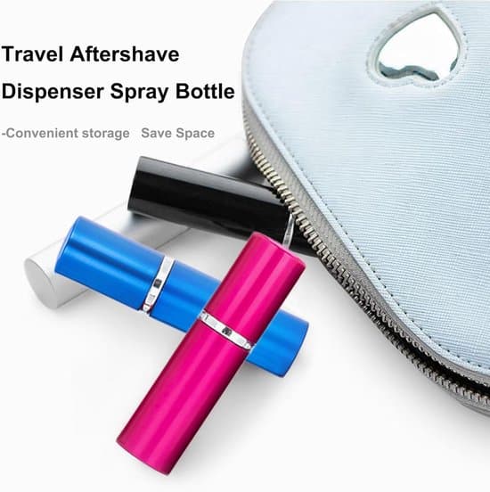 Set med 4 tomma parfymsprayflaskor (10 ml), påfyllningsbara atomizers, minisprayflaskor, resevänliga för män och kvinnor på semester