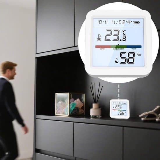 Hygrometersensor - Luftkvalitetsmätare - Klimatmonitor - Trådlöst Smarta Hem - 5.6 x 5.6 cm - Vit
