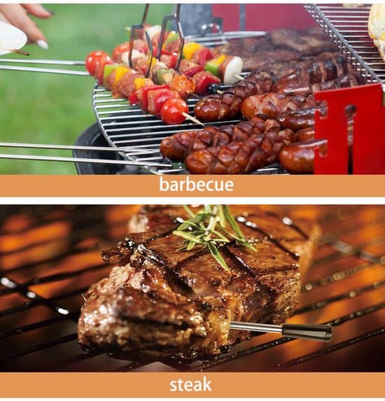 Trådløst Kødtermometer (med app) - Bluetooth BBQ Termometer - Ovntermometer - BBQ Tilbehør - Rustfrit Stål - Sort