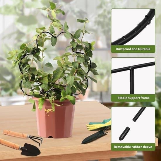 2-pack 40x34 cm svart blommig design klätterväxtstöd