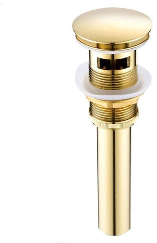 Avloppsplugg för handfat - Guld - Pop-up-typ - Avloppsplugg med överloppsutlopp