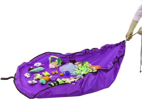 Opbevaringspose til børnelegetøj - foldbar legemåtte til børn - 50 cm - lilla