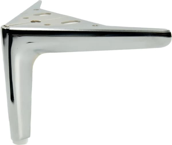 Et sæt med fire møbelben, elegant sølvforkromning, 12 cm.