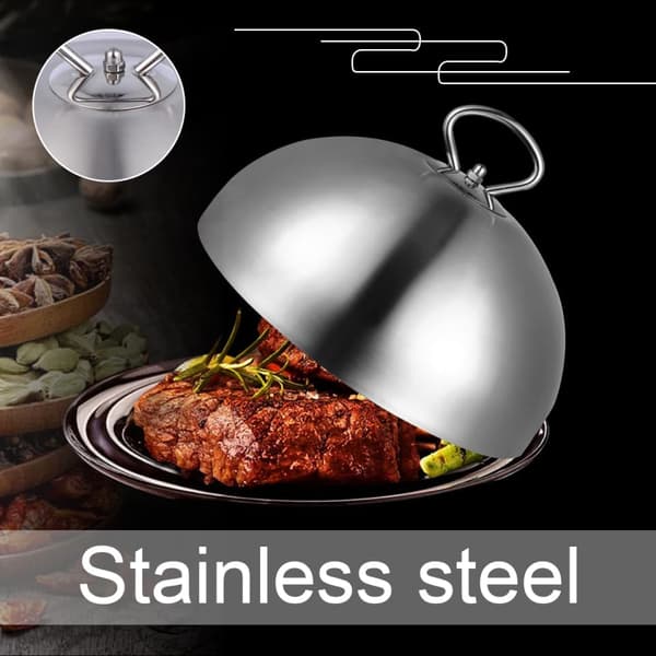 26 cm stänksäkert lock i rostfritt stål, induktionshällar, biff, teppanyaki, andra matlagningsmetoder, Ger jämnt stänkskydd för hemköket