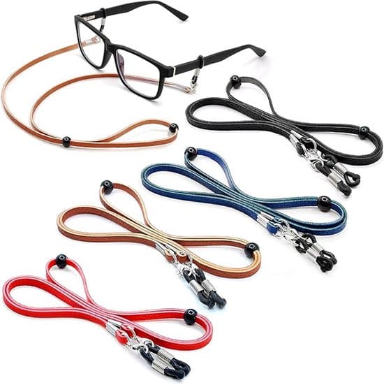 4-pack justerbara glasögonremmar (max 35 cm)