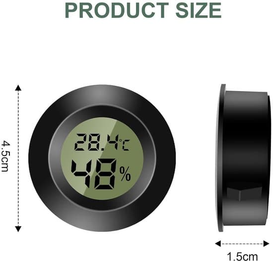Sort Mini Digitalt Indendørs Termometer & Hygrometer Sæt, LCD Temperatur- & Fugtighedsmåler til Børneværelse & Kæledyr