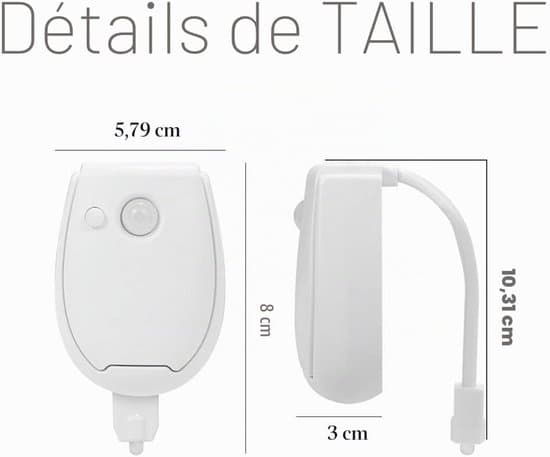 Badrumstoalettlampa med mänsklig kroppssensor, vit LED-sensor.