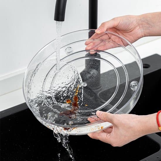 Liten roterande förvaringslåda - transparent - 23,5 cm
