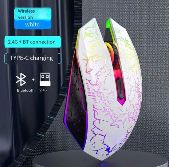 Langaton pelihiiri - Bluetooth - Ladattava - Musta