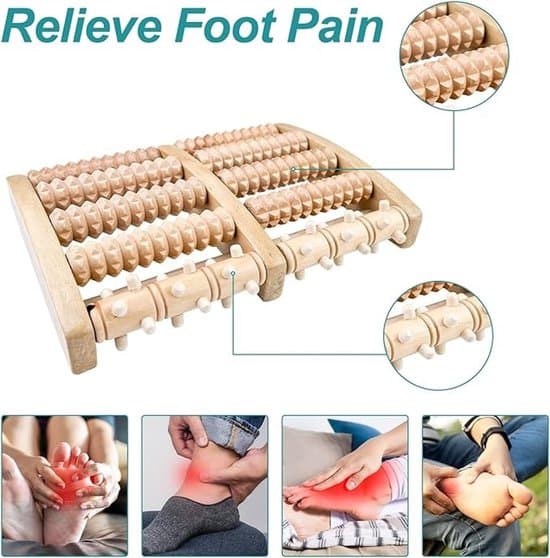 Træfodmassageruller lindrer smerter og afslapper sind og krop.