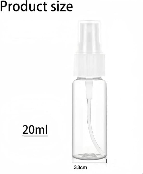 Tyhjät suihkepullot - 4 kpl - 20 ml - Valkoinen