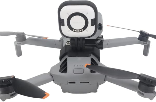 Topkameramontering til DJI Mini 5 Pro/Mini 4 Pro/Mini 3/Mini 3 Pro droner, også velegnet til actionkameraer/LED nattesynslys.