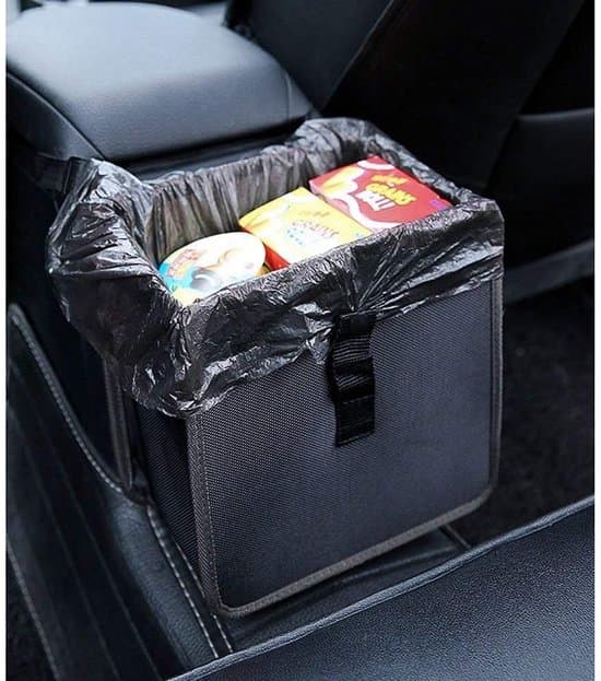 Bilbagageorganisatörväskor, hopfällbara hundbajspåsar, vattentäta, svarta