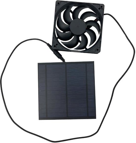 Solcelleventilator, bæredygtig udsugningsventilator, velegnet til drivhuse