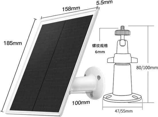 - 6W solpanel til Ring-kamera med 3m kabel