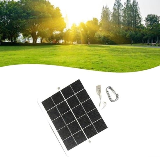 Bærbart solcellepanel, USB-solcelleopladerpanel 3W 5V, med karabinhage, til camping, vandreture og udendørs brug