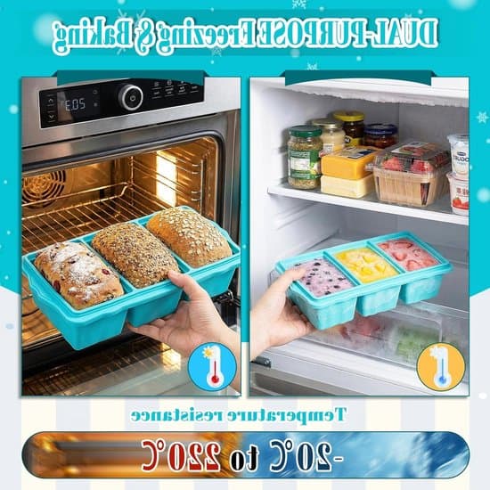 Frysförpackning i silikon för perfekta portioner - Perfekt för soppor, såser och smoothies