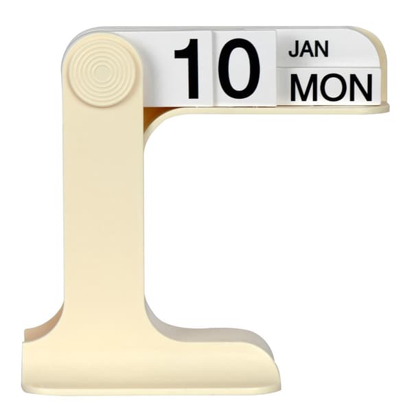 Bordskalender med vändbara sidor, beige