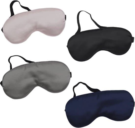 Sovmask - 4-pack Silkeslen Satin Ögonbindel med Justerbar Rem