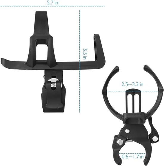 Universal cykelkopholder - 360-graders roterende - Sort