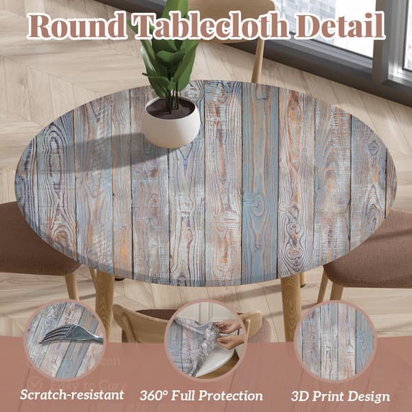 Kreativ rund duk med elastisk kant - 110 cm i diameter
