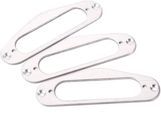 Metall enkelspolig pickup-sargplatta - Gitarrtillbehör - Silver - Ersättningsringar - Lämplig för gitarrprojekt