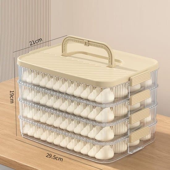 Flerlags opbevaringsboks til dumplings - Hold frisk