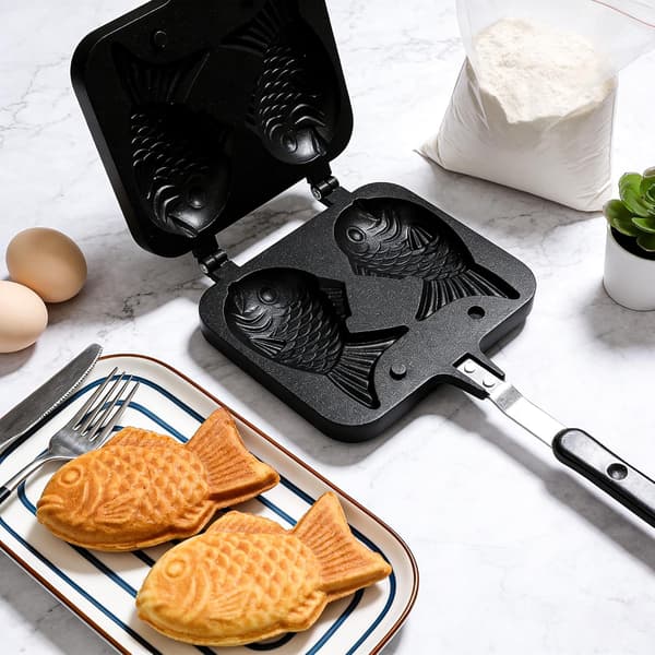 Dobbeltlags Snapper Bageform - Perfekt til at lave hjemmelavede feriedesserter - Aluminium - Sort