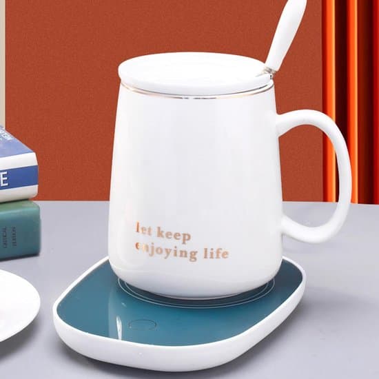 USB Kopvarmer, 16W, 55°C Skridsikker Varmeplade til Kaffe/Mælk