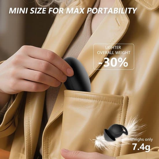 Mini In-Ear Bluetooth Side-Sleeping Høretelefoner med LED-display, Sort