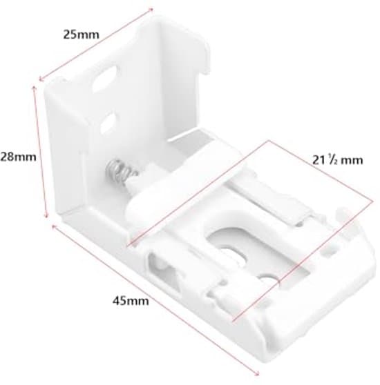 Fäste för rullgardin - robust och hållbart - 45x28x25 mm