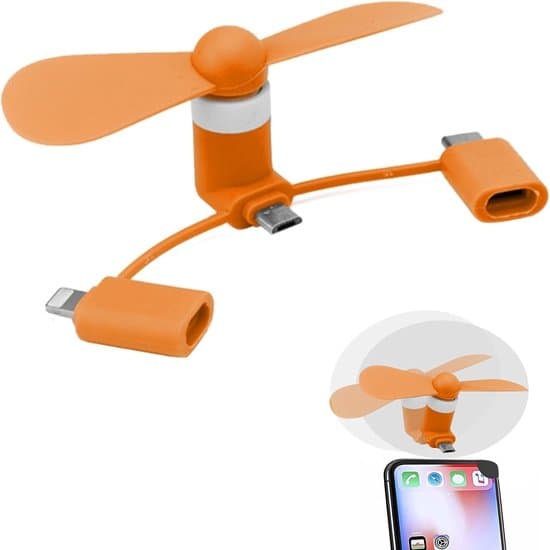 Telefonventilator, Mini Telefonventilatorer, Universal Miniventilator, Lydløs Ventilator Egnet til Smartphone & Tablet