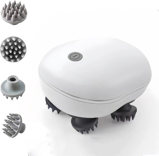 USB Genopladelig Elektrisk Hovedbundsmassager - Hvid